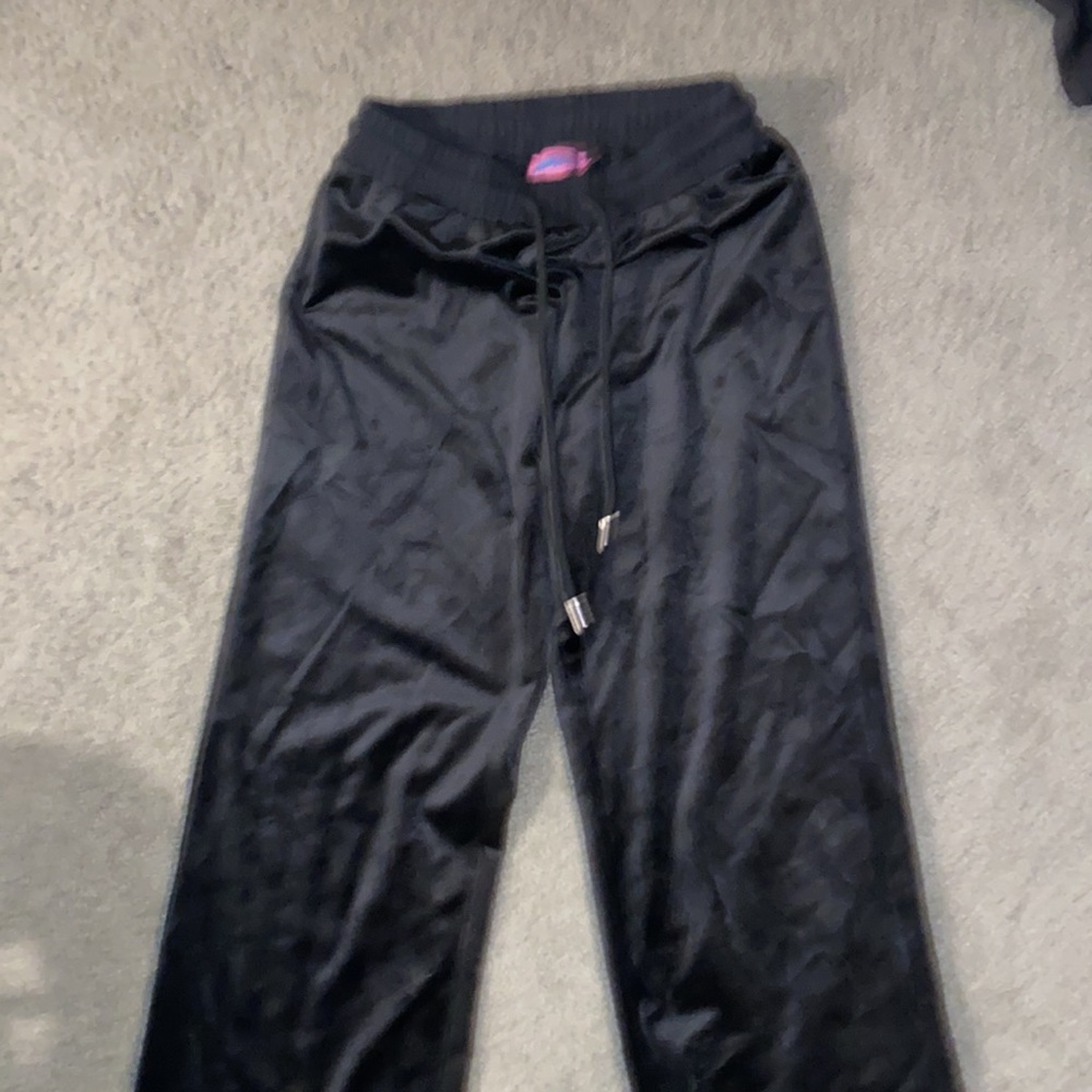 Velour Black Sweatpants
